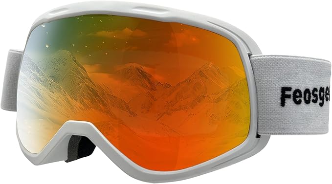 Kids Ski Goggles REVO Snow/Snowboard Goggles for Boys Girls Youth Anti-Fog UV400 Spherical Lens age 6-14