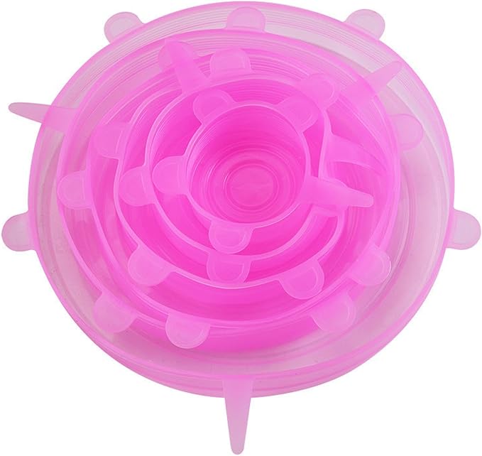 Six-piece silicone fresh-keeping lid, stretch bowl lid, dust-proof silicone fresh-keeping lid