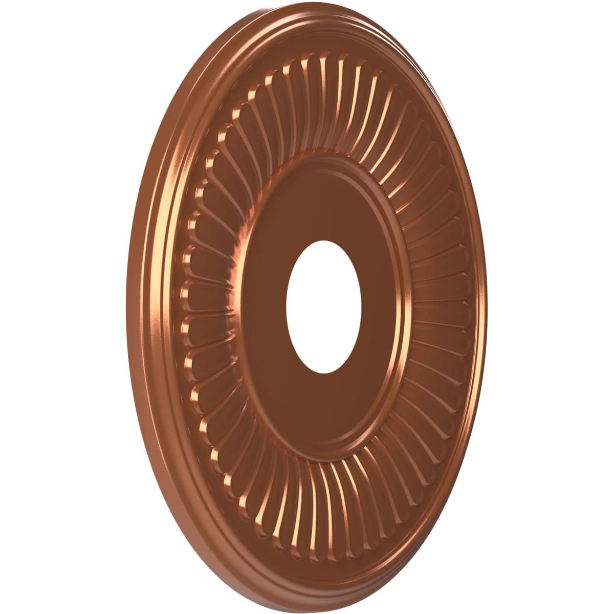 Ekena Millwork Cmp16Bebco Berkshire Thermoformed Pvc Ceiling Medallion (Fits Canopies Up To 7), 16Od X 3 1/2Id X 1P, Bright Coat