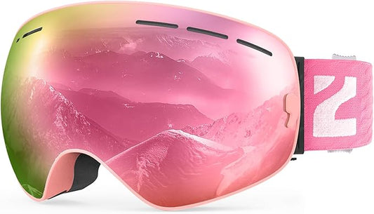 ZIONOR X Ski Goggles - OTG Snowboard Goggles Detachable Lens for Men Women Adult