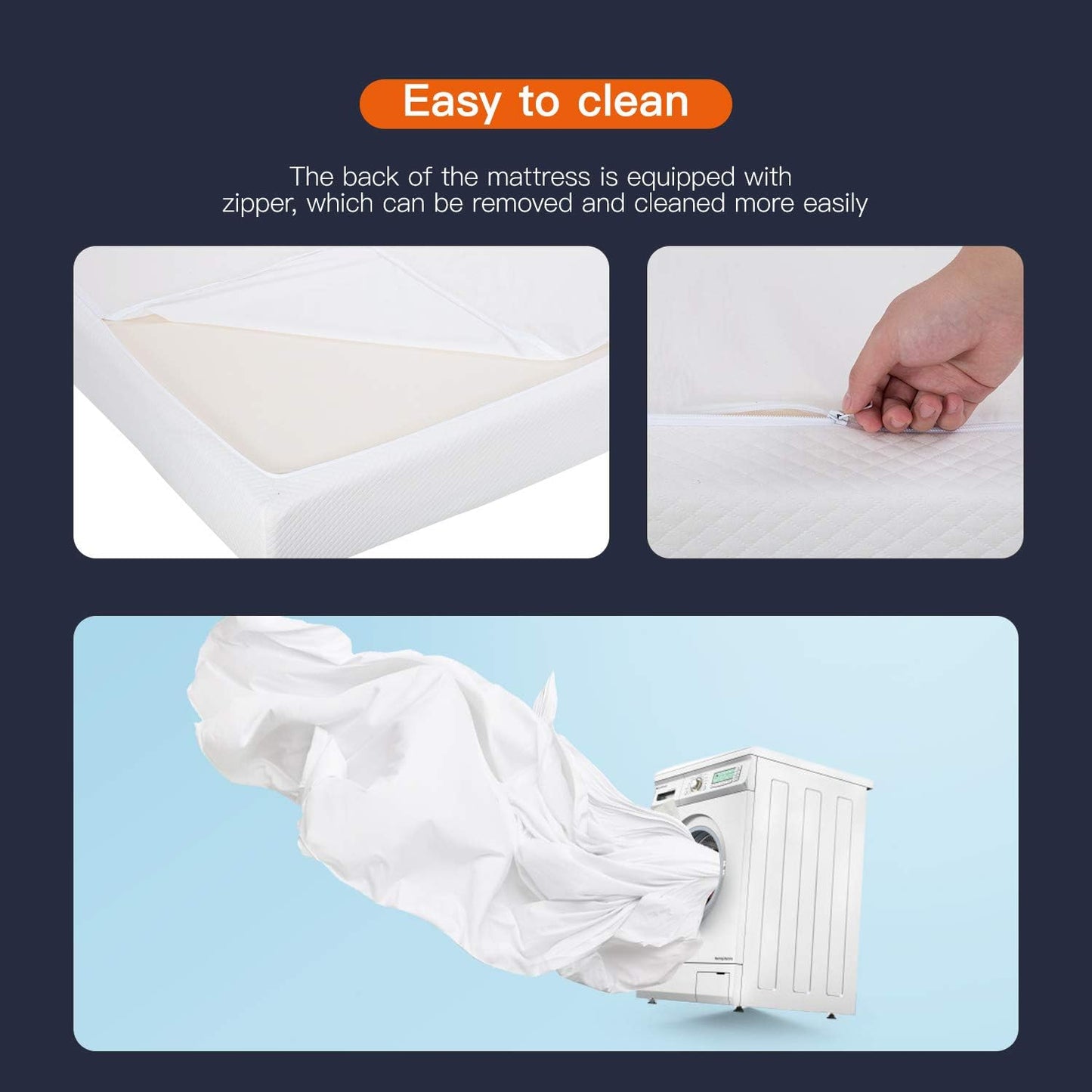 FDW | 8 Inch Full Mattress | Medium Firm | Gel Memory Foam Mattress | White | Bed in a Box, CertiPUR-US Certified | Pressure Relief, Cooling Ventilated Foam | Washable Removable Cover