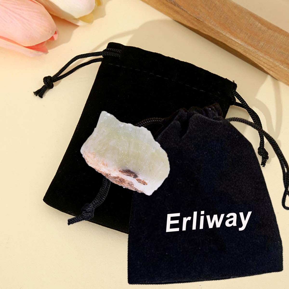 Erliway 1.25-2" Large Caribbean Raw Crystals, Natural Rough Caribbean Stones, Healing Crystals Stones for Fountain Rocks, Home Decoration, Meditation, Energy Balancing, Wire Wrapping, Wicca & Reiki