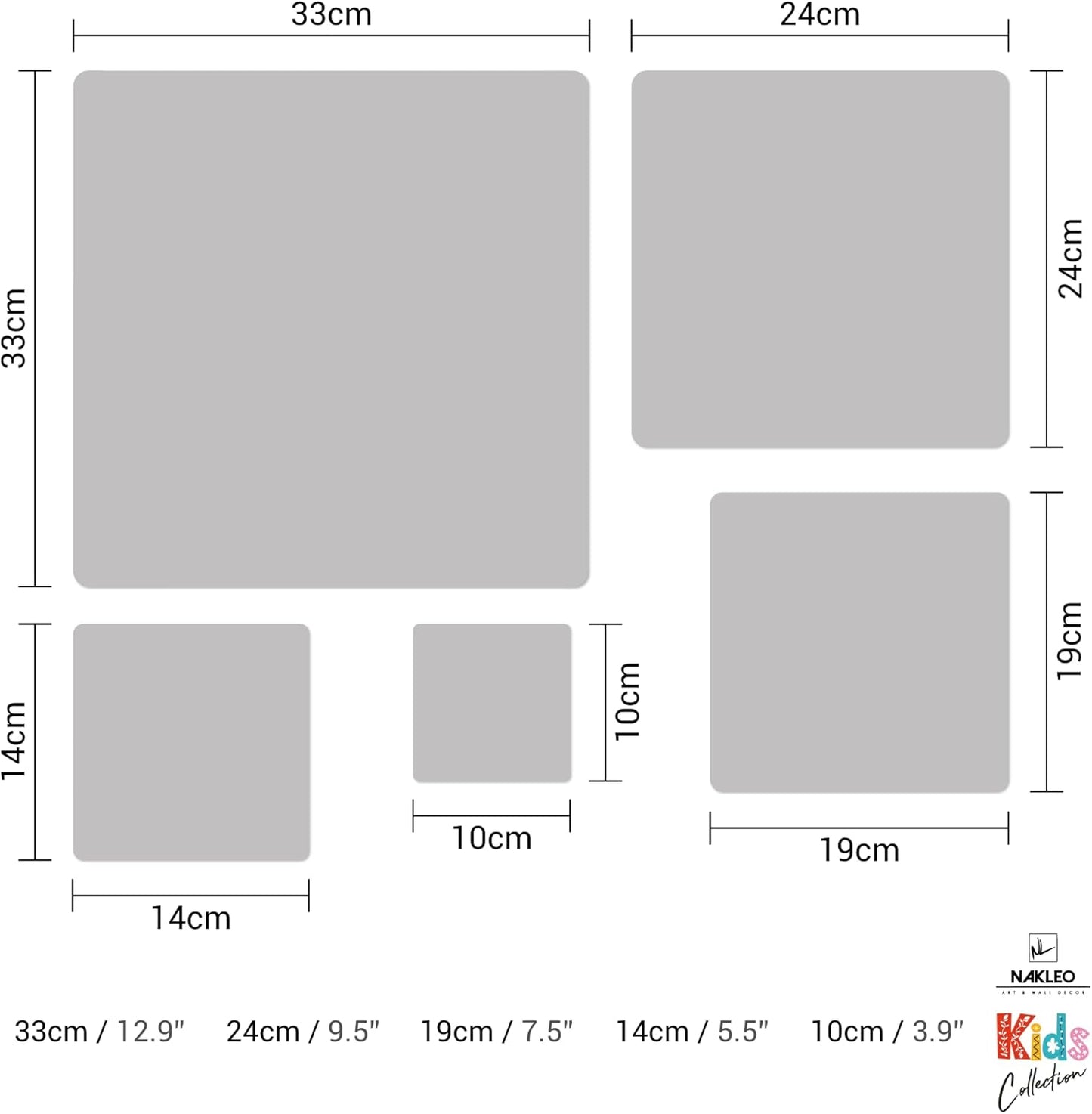NAKLEO Painting Stencils Set for Kids, 5 Pcs Templates 3.5" to 13.4" Baseball Ball Match, Plastic and Reusable Drawing Stencils, Children Room Decor, Craft DIY Wall Furniture