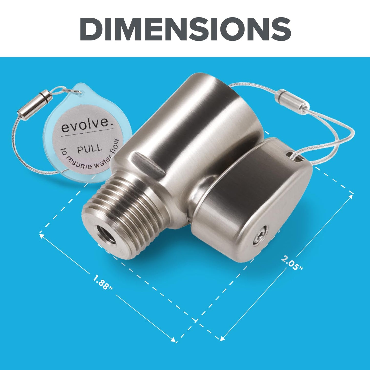 Evolve ShowerStart Thermostatic Shut-off Valve, Water- and Energy-Saving Valve for Most Bathroom Fixtures, Not Low Flow, Uniform Plumbing Code Certified, 1-Pack