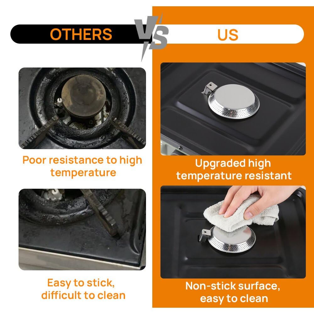 FGY 2 Burner Portable Gas Stove, 17,200 BTU Portable Folding Camp Stove,Dual gas stove with portable handle and Carrying Bag,Adjustment Burner & Piezo Ignition for Camp Cooking,Outdoor (Green）