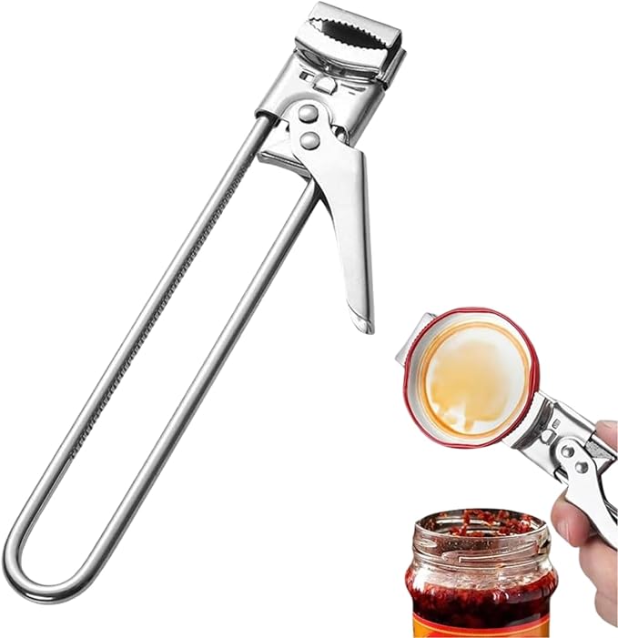 2026 New Adjustable Stainless Steel Jar Opener, Multifunctional Jar Lid Opener for Weak Hands, Stainless Steel Can Opener Jar Lid Gripper Bottle Opener Kitchen Gadgets Accessories(1pc)