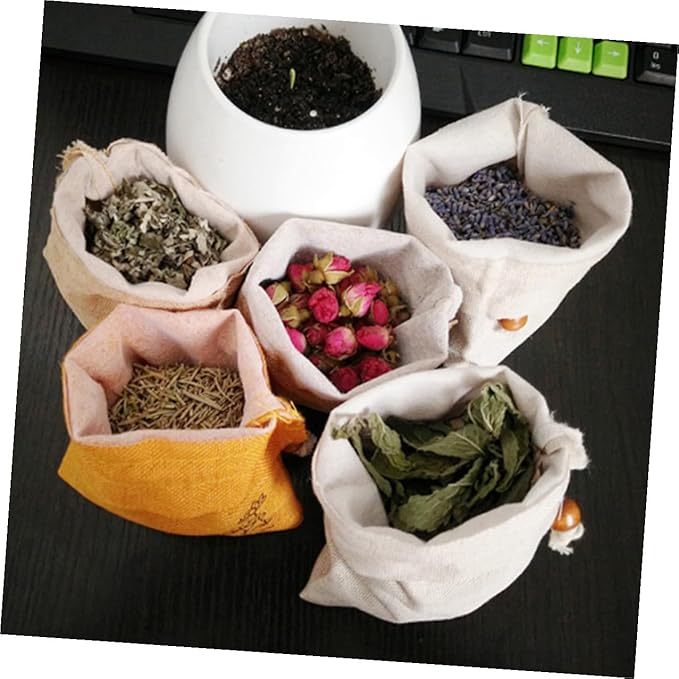 2Pcs Lavender Dried Flower Sachets Cotton Linen Fragrant Supplies for Closet Freshener Air Purifying Herb Bags with Pleasant Scent Random Color and Aroma Random Color