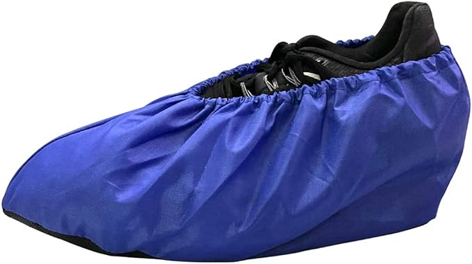 Jron 5 Pairs Premium Reusable Washable Shoe Cover Boot Covers for Contractors (5 Pairs | US 12-14 For Shoes/US 11-13 For Boots, Blue)