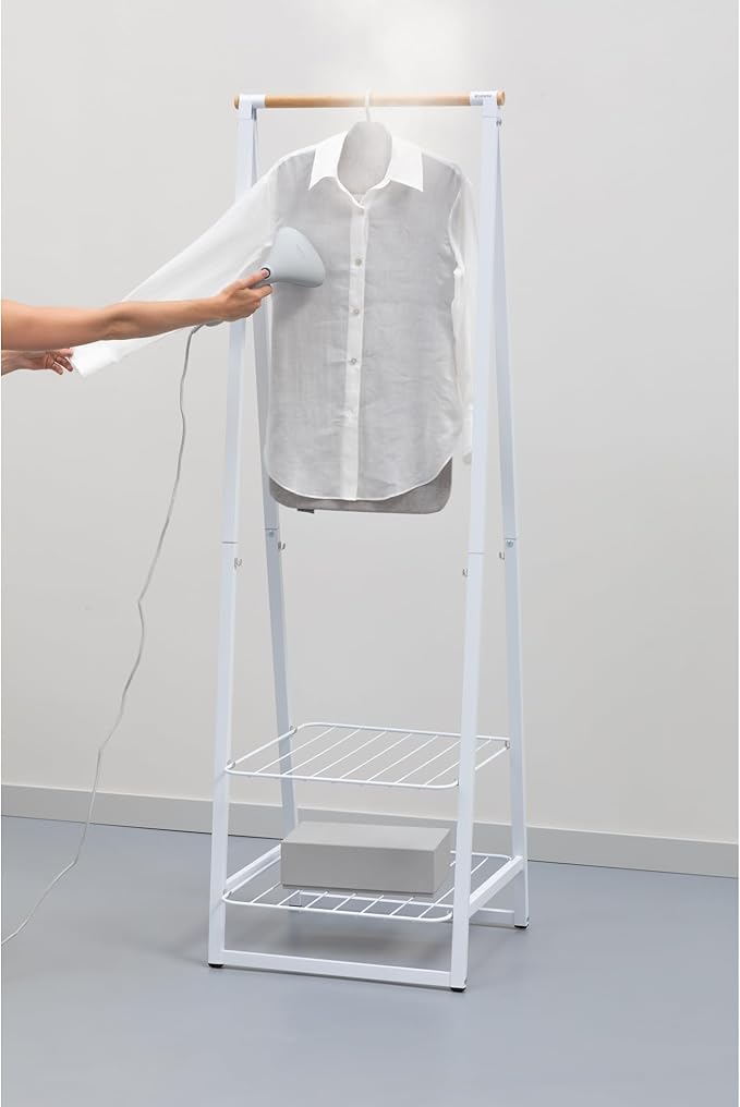 Brabantia - Foldable Steam Board - for High Pressure Clothes Steaming - Solid Heat Resistant Surface - Versatile Hanging Hook - Easier Steaming with Handheld Steamers - 36 x 16 inches - Gray