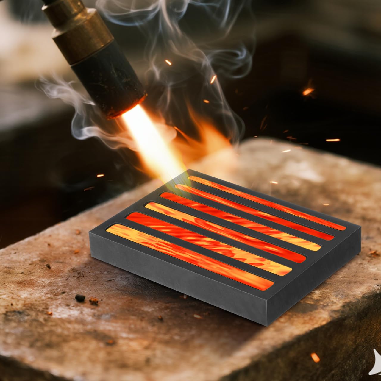 VILLCASE Graphite Ingot Mold, 6-in-1 Long Bar Smelting Mold for Metal Casting, Metal Melting Refining Crucible Tool for Gold Silver Copper Aluminum Lead and Jewelry Casting