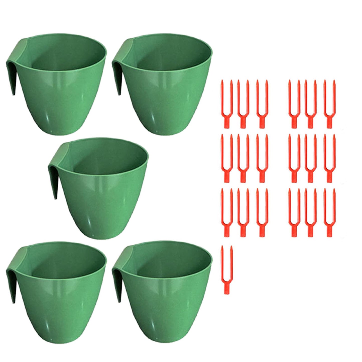 Tsophreniq Strawberry Propagation Cups, Breathable Strawberry Propagation Cup with Forks and Aeration Holes, Breathable Nursery Pots for Home Garden