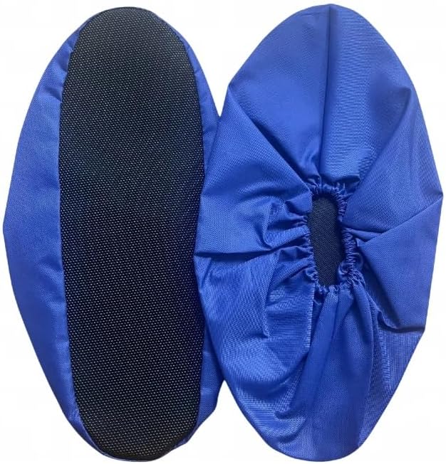 Jron 5 Pairs Premium Reusable Washable Shoe Cover Boot Covers for Contractors (5 Pairs | US 12-14 For Shoes/US 11-13 For Boots, Blue)