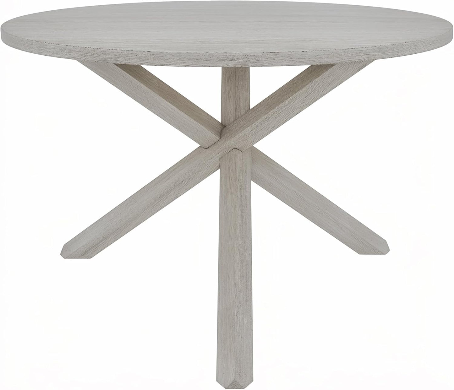 Peatuk Round Solid Wood Dining Table, Part of Dining Table Set, Mix and Match Table, Chair Sold Separately for Dining Room, Kitchen, Grey