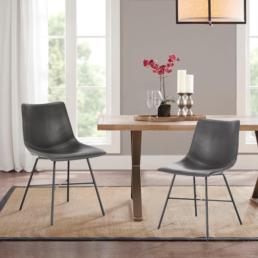 Poly and Bark Paxton Dining Chair, Set of 2 Grey
