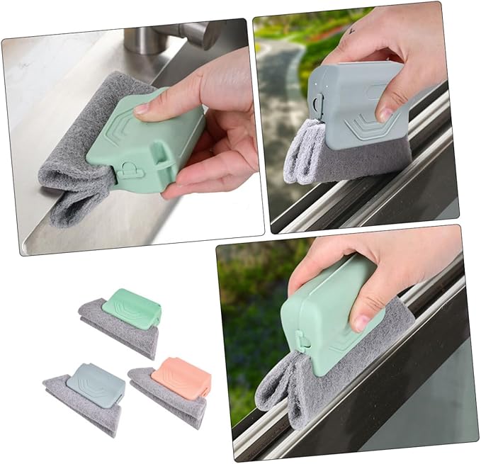 3pcs Window Groove Cleaning Brush Set for Household Crevices Precision Crevice Brushes for Sliding Door Tracks Grout and Tight Spaces Window Track Cleaner