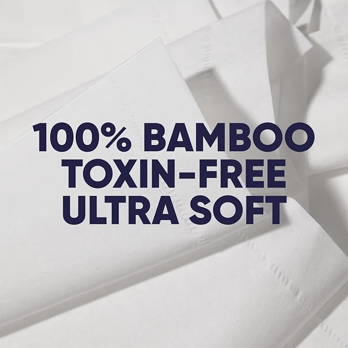 Save Trees Bamboo Facial Tissues - 4 Boxes of Eco-Friendly, 3-Ply Hypoallergenic Tissues, 90 Sheets per Box, FSC Certified, Plastic-Free Packaging, Soft & Gentle for Home Use