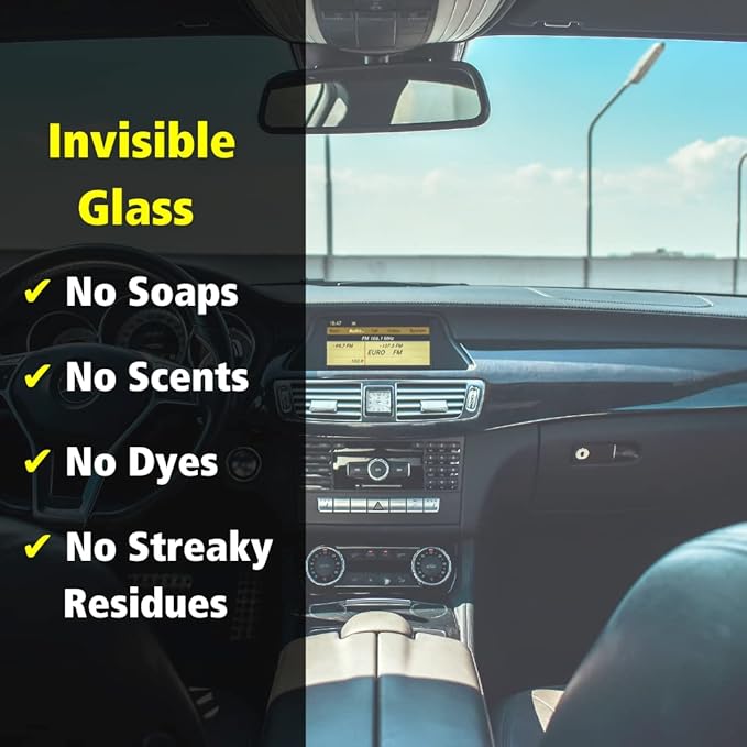 Invisible Glass 92164-4PK Premium Glass and Window Cleaner for Auto and Home Cleans Glass, Windows, Windshields, and More, Streak-Free, Ammonia-Free, Tint-Safe – 22 fl oz (Pack of 4)