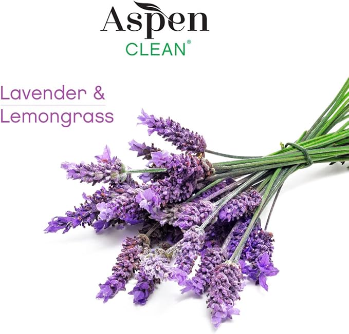 Aspen Clean Lavender Laundry Pods, New and Improved Packaging, Zero Plastic, EWG Verified™, Hypoallergenic Natural Laundry Detergent - 36 Count