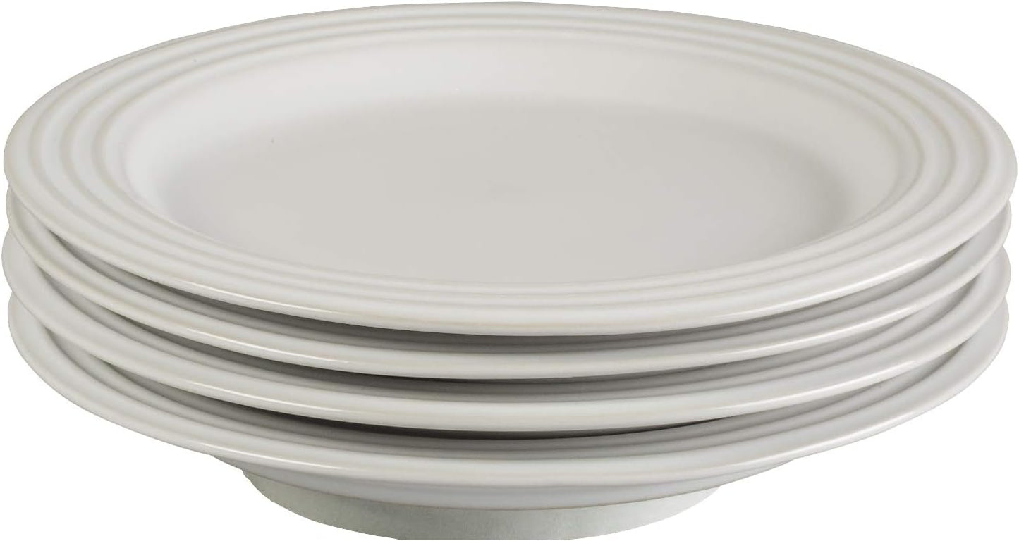 Le Creuset Stoneware Set of 4 Salad Plates, 8.5" each, White