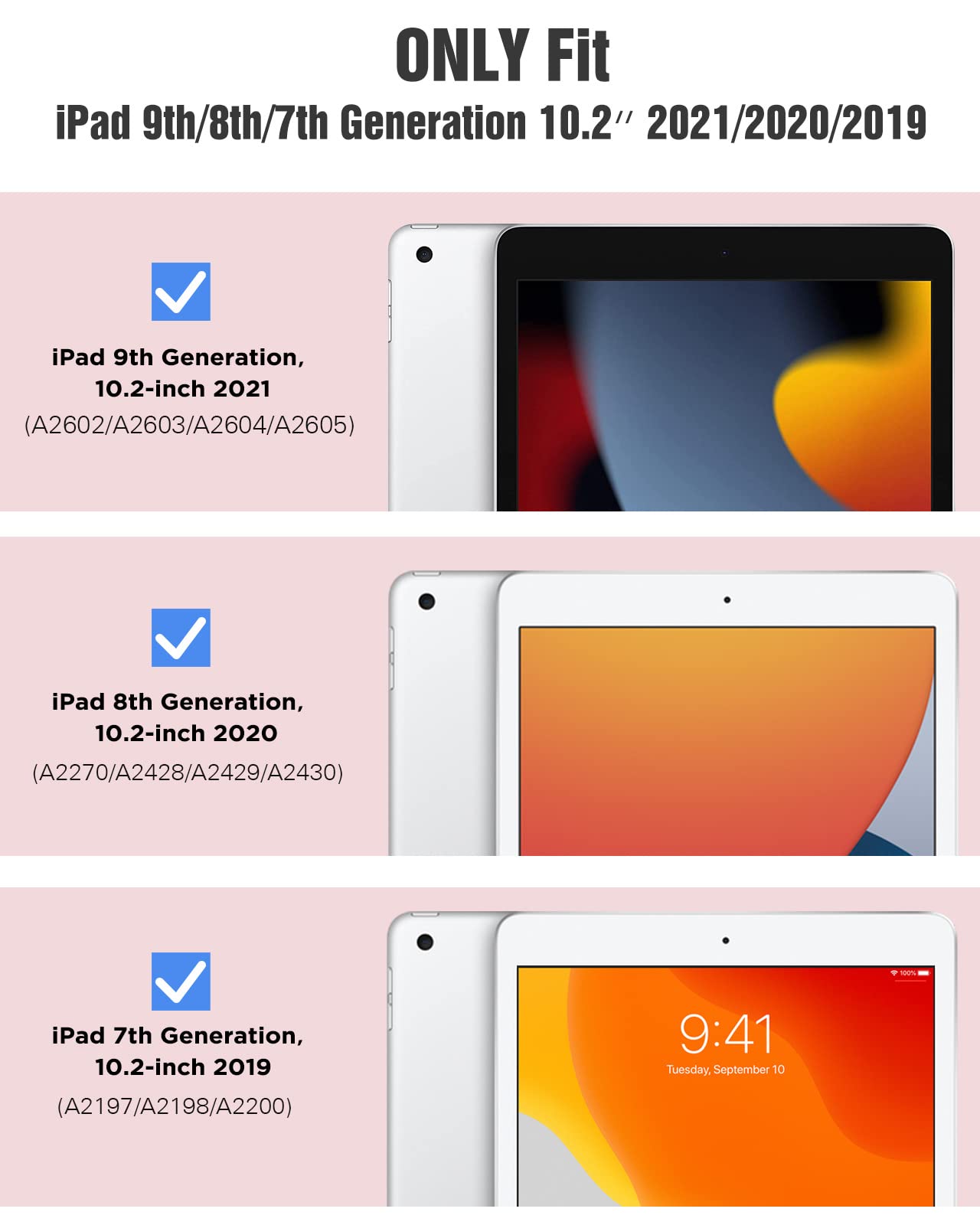 Timovo For Ipad 10.2 Case Ipad 9Th Generation 2021/ 8Th Generation 2020/ 7Th Generation 2019 Case,Slim Translucent Hard Pc Prote