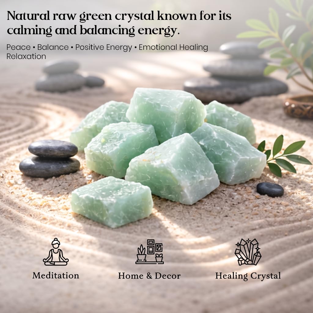 "650+ Carats, 3 Pc Green Jade Rock Rough Stone 2540 mm Raw Crystals Rock Crystals and Healing Stones Rough Gemstones Rock Collection for Beginners Used as Crystal Therapy, Meditation, Reiki"