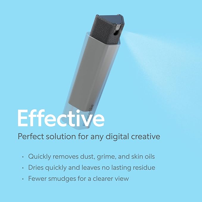 Paperlike All-in-One Cleaning Kit - Refillable Microfiber Spray Bottle & Cleaning Solution + 5 Refill Tablets - Safe for iPad & Electronic Displays