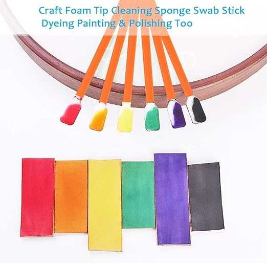 Wellgler's 200pcs Cleaning Swab Kit,Multi-Purpose Foam Cleaning Swabs,for Printers, Inkjets, Cameras, Automotive, Optics, Sensors, Guns,Arts and Crafts, Automotive Detailing(Orange)