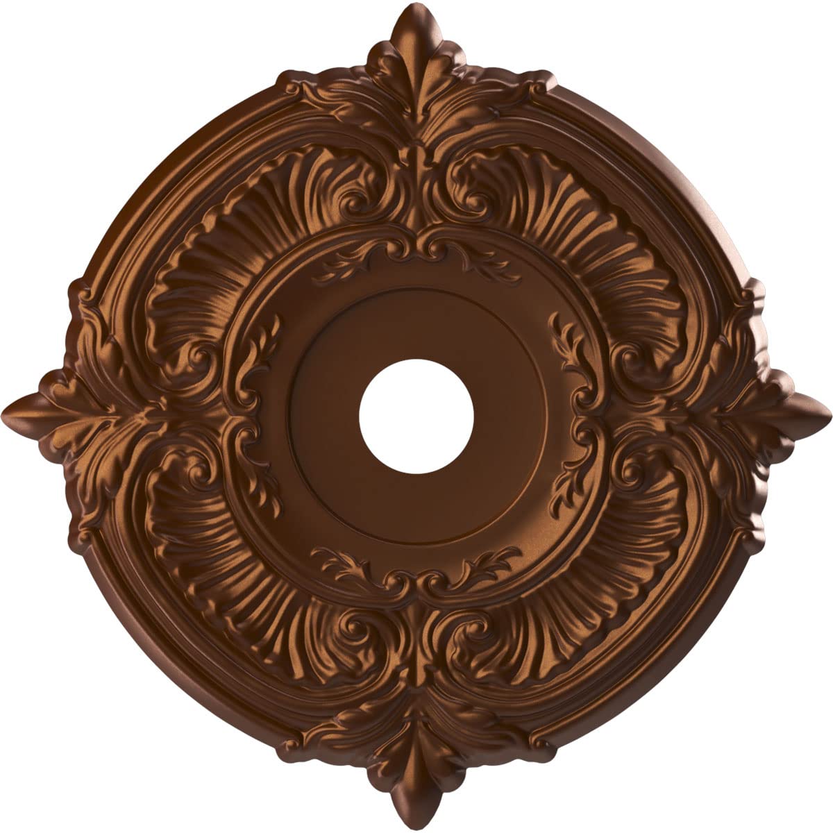 Ekena Millwork Cmp22Atcdc Attica Thermoformed Pvc Ceiling Medallion (Fits Canopies Up To 7 3/4), 22Od X 3 1/2Id X 1P, Metallic D