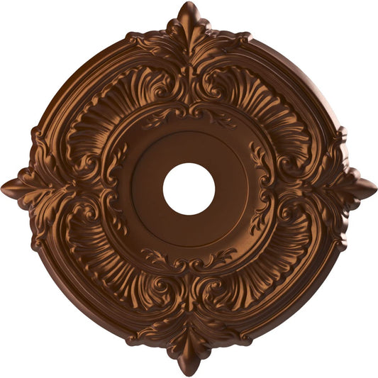 Ekena Millwork Cmp22Atcdc Attica Thermoformed Pvc Ceiling Medallion (Fits Canopies Up To 7 3/4), 22Od X 3 1/2Id X 1P, Metallic D