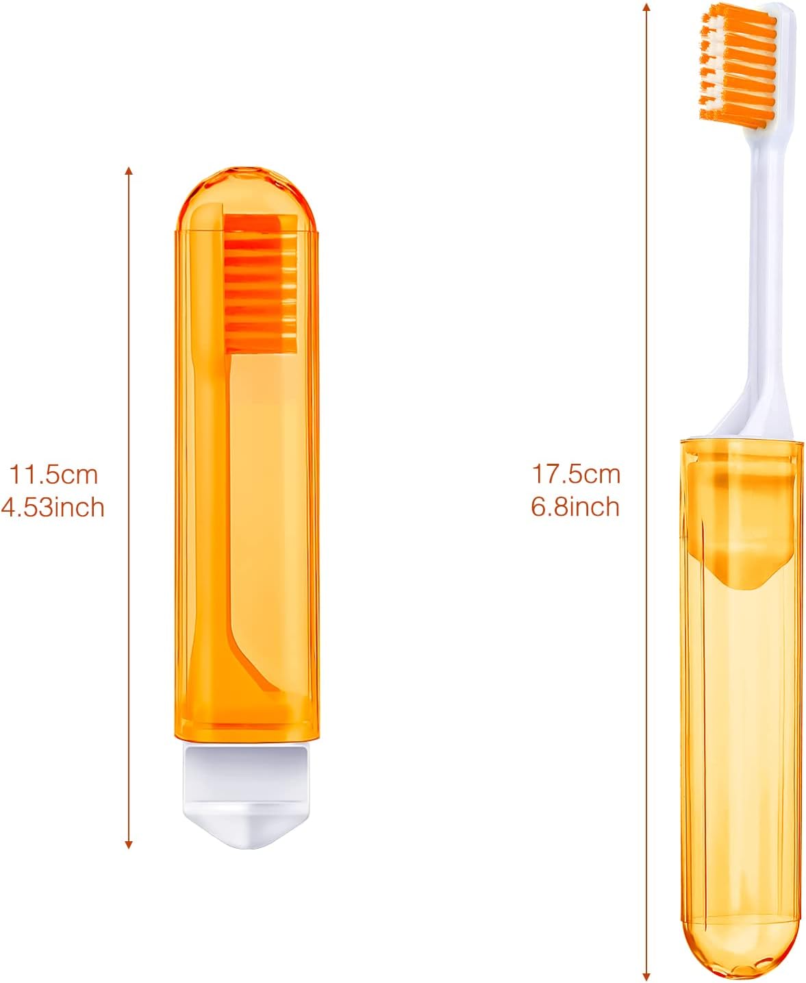 Patelai 8 Pieces Travel Toothbrush Set, Soft Bristle Mini Foldable Tooth Brush with Case, Individually Wrapped Small Portable Travel Size Toiletries Stuff for Camping (Bright Color)