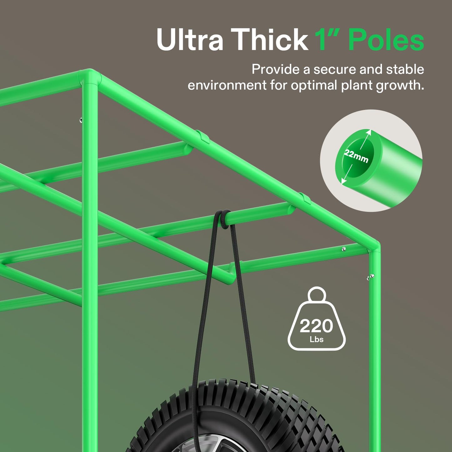 VIVOSUN P558 60"×60"×80" PRO Grow Tent, with Thick 1 inch Poles, Strengthened High Reflective Mylar Oxford Fabric, Extra Hanging Bars & High CFM Kit for Hydroponics Indoor Plant for AeroLight A200SE×3