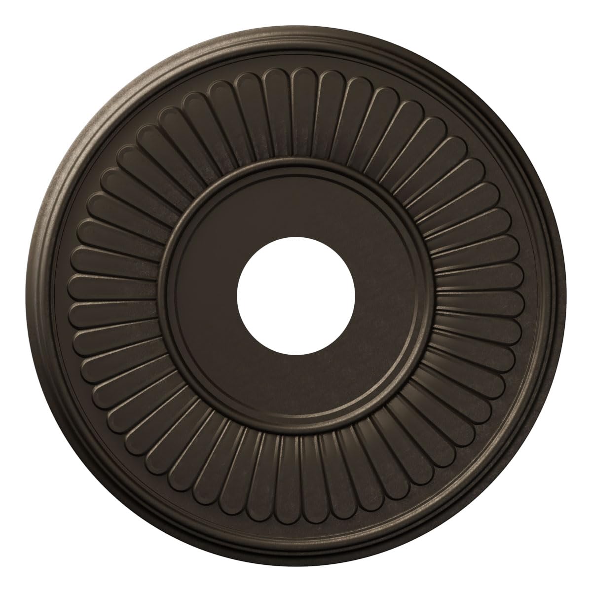 16Od X 3 1/2Id X 1P Berkshire Thermoformed Pvc Ceiling Medallion (Fits Canopies Up To 7), Metallic Black Night