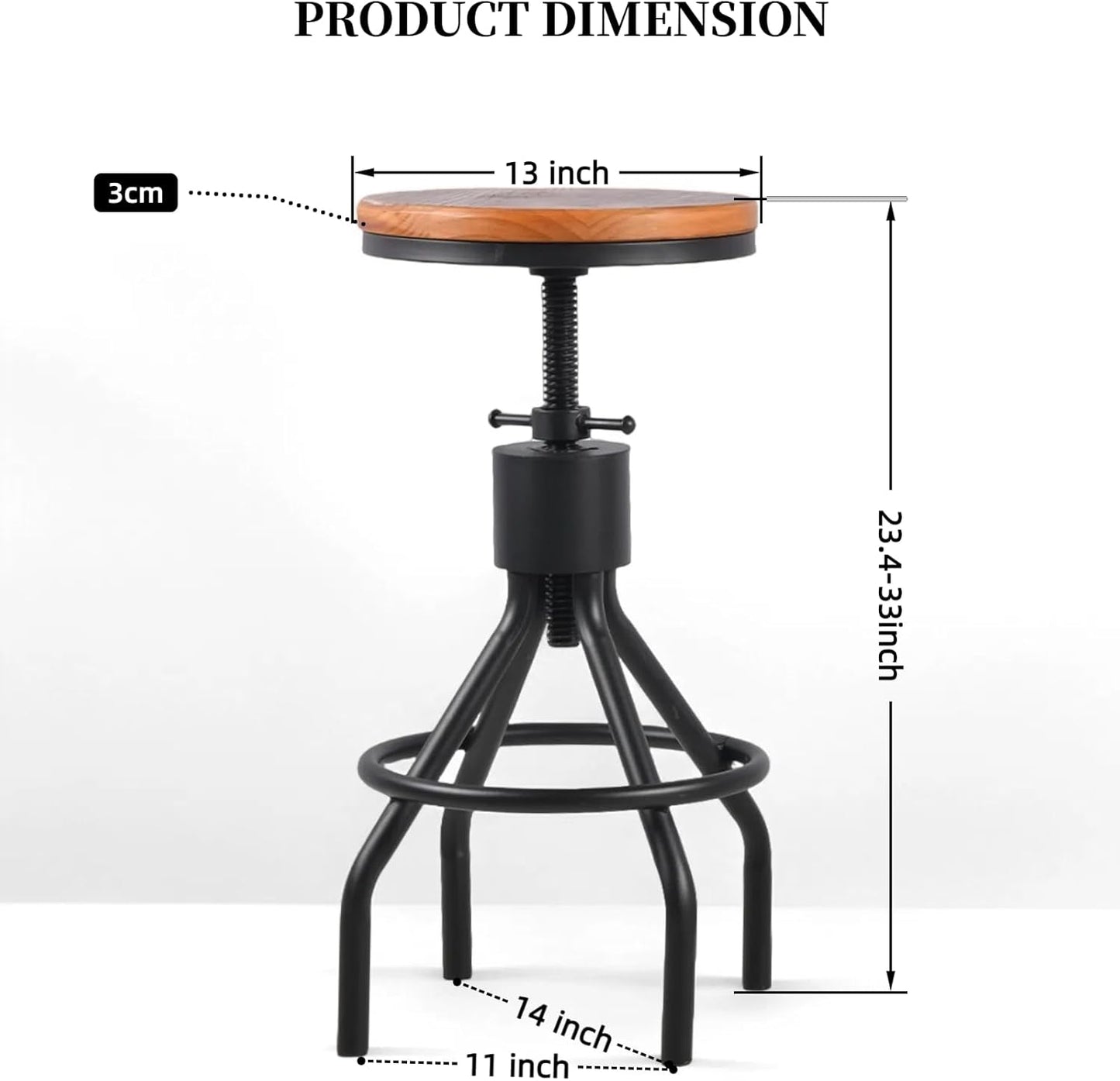 Industrial Rectangle Bar Table with Set of 2 Bar Stools Vintage 3 Pieces Pub Table Set for Home Office Farmhouse Dinner Table with Chairs