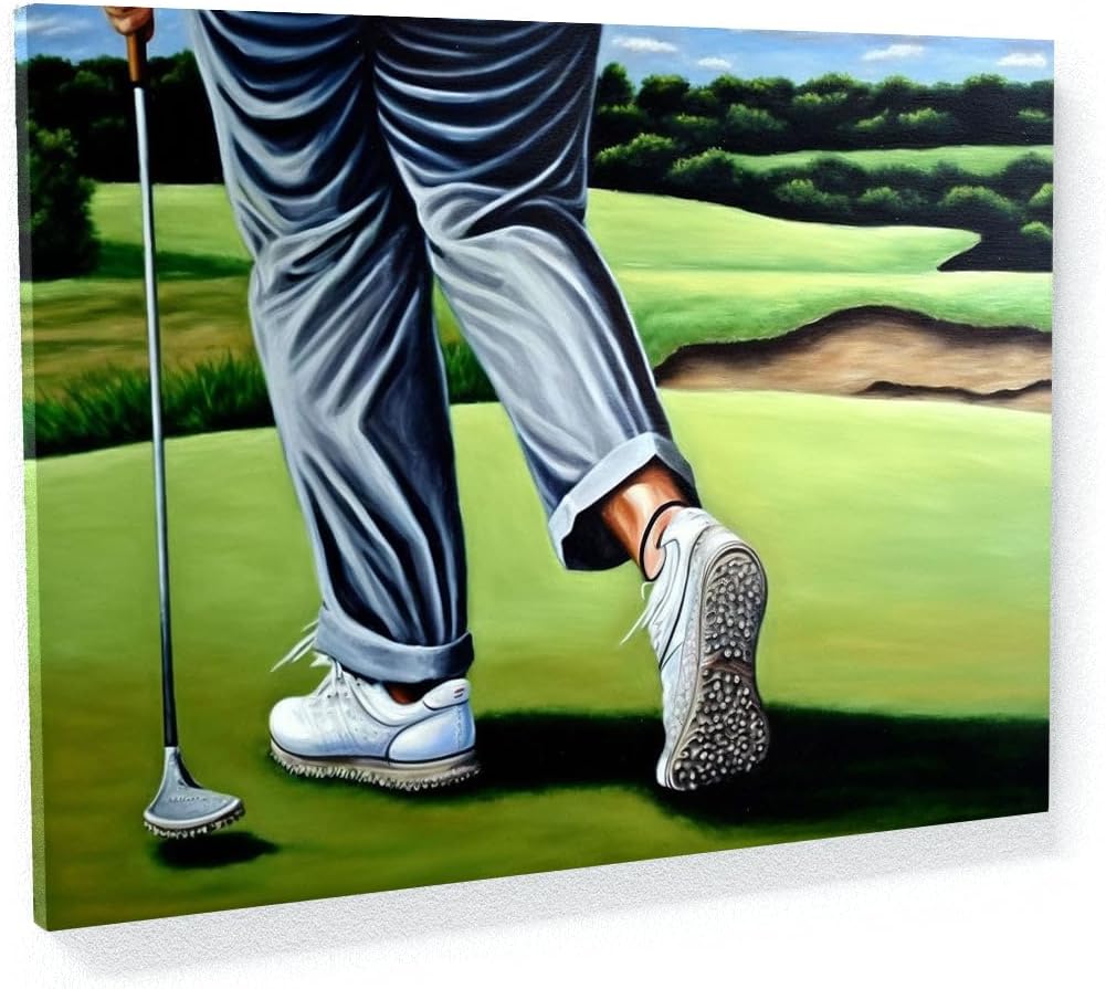 Sense Canvas Golf Scene 18 Canvas Art - Home Decor Wall Art Print Poster Painting Medium 24x18 / 1.5"