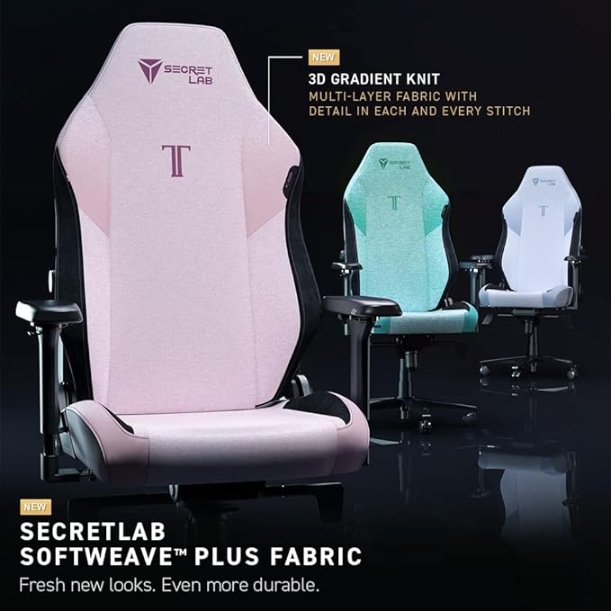 Secretlab Titan Evo Cookies & Cream Gaming Chair - Reclining - Ergonomic & Comfortable Computer Chair with 4D Armrests - Magnetic Head Pillow & 4-Way Lumbar Support - Small - Gray - Fabric