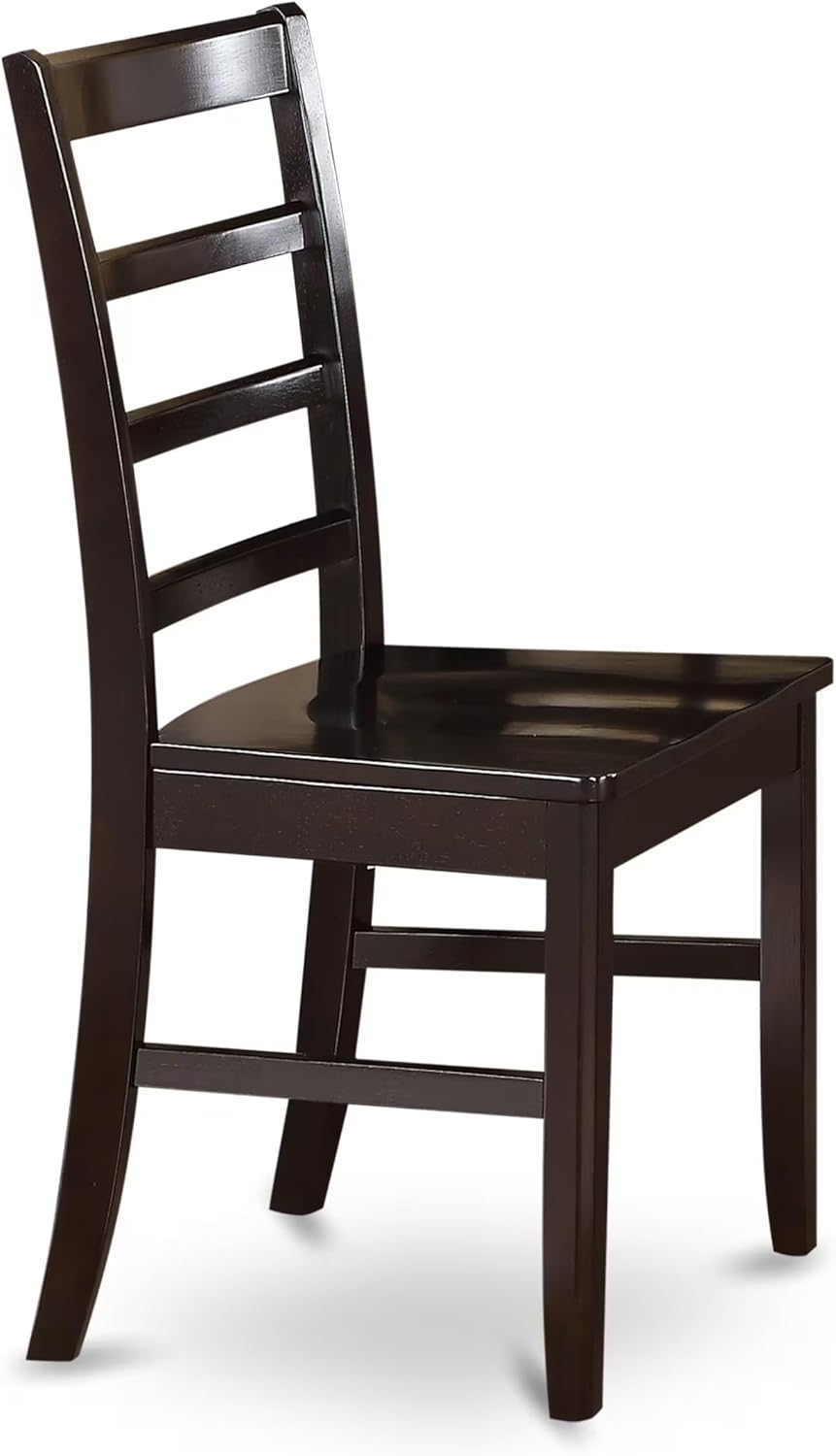East West Furniture CAPF5-CAP-W 5 Piece Dining Room Table Set Includes a Rectangle Kitchen Table and 4 Dining Chairs, 36x60 Inch, Cappuccino