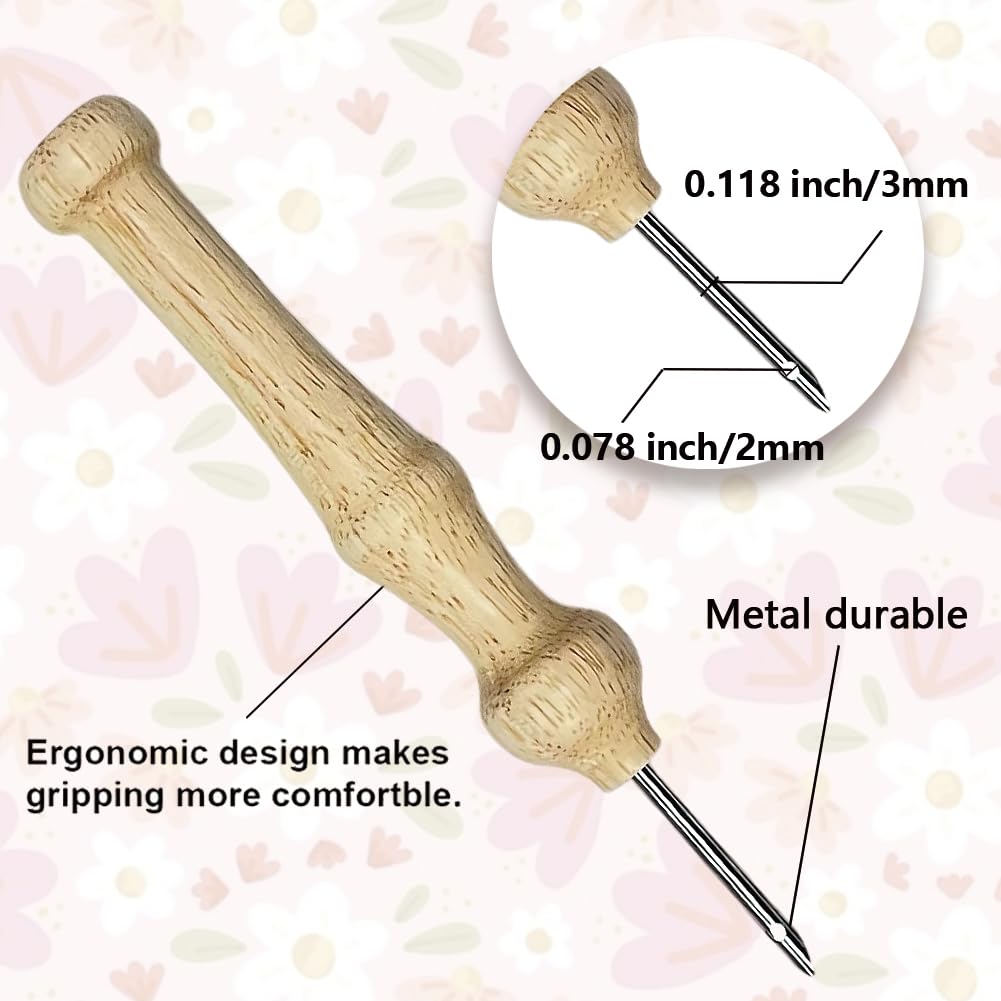 BEUNITONE Pink Skull Head Punch Needle Kit for Adults Beginners, Complete DIY Craft Needlepoint Kits with Hoop, Punch Needle Starter Craft Embroidery Set for Festival Gift and Cloth Home Decor 20x20cm