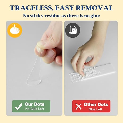 Clear Double Sided Nano Tape,Museum Adhesive Putty, Nano Sticky Tack, Strong Self Adhesive Sticky Dots Strips, Poster Mounting Putty for Wall Hanging- Crafts Poster Decoration，Balloons 96pcs