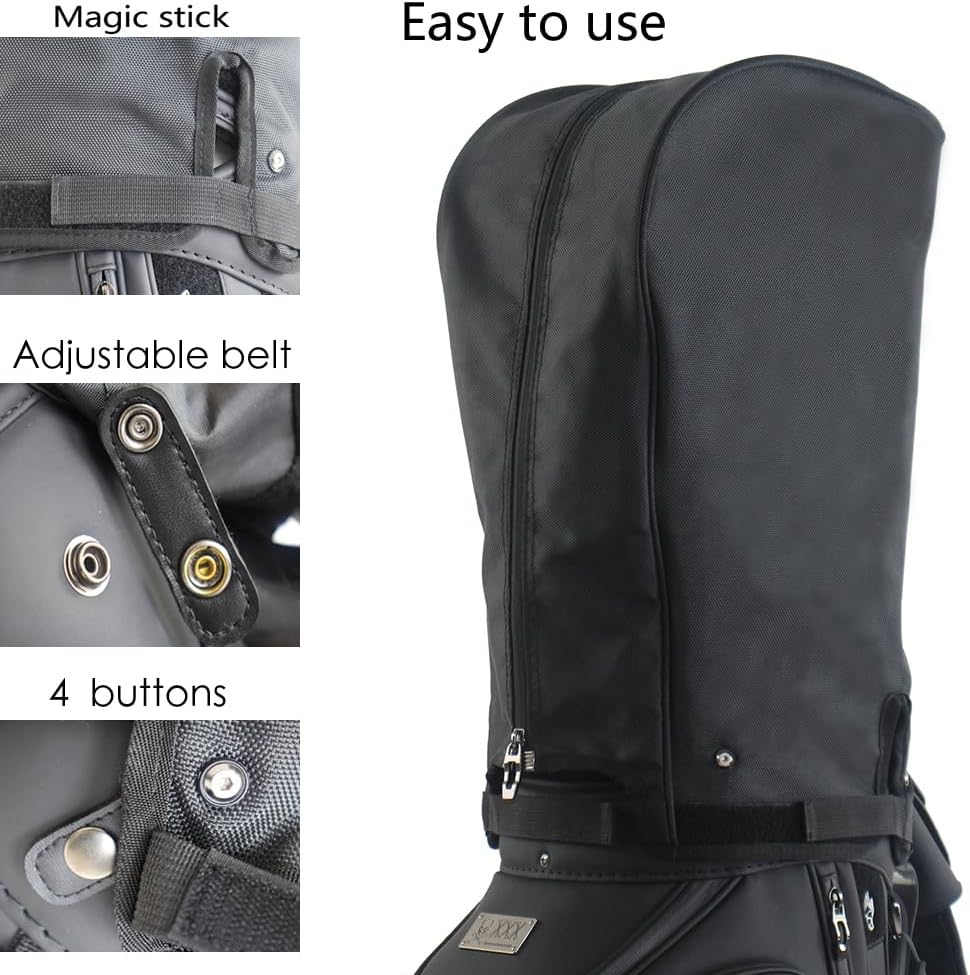 Golf Bag Cover/rain Cover Durable 1680D Nylon Waterproof and dust Cover fits Most 8.5-9 inch Golf Bag/Golf Stand Bag,Golf Gift for Man/Woman Golfers