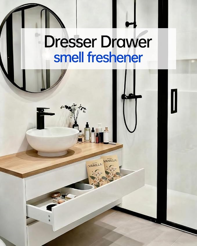 12 Packs Vanilla Potpourri Scented Sachets for Drawers and Closets，【Deodorizer for Stagnant Air】Odor Eliminator，hanging Paper Air Fresheners for Clothes Long Lasting