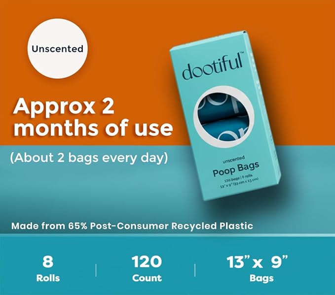 Dog Poop Bags - 240 Unscented Bag, 65% Recycled Materials, Tear Resistant Pet Bags for Poop - 16 Rolls, 100% Leak Proof - Extra Thick, Eco-Friendly Doggie Waste Bags for Hassle-Free Cleanup - Outdoor