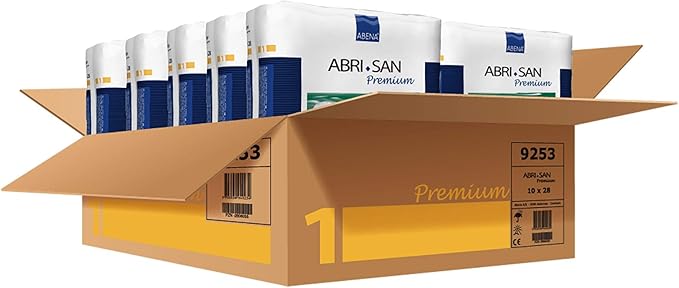 Abena Abri-San Premium Incontinence Pads, Light Absorbency, (Sizes 1 To 3A) Size 1, 280 Count