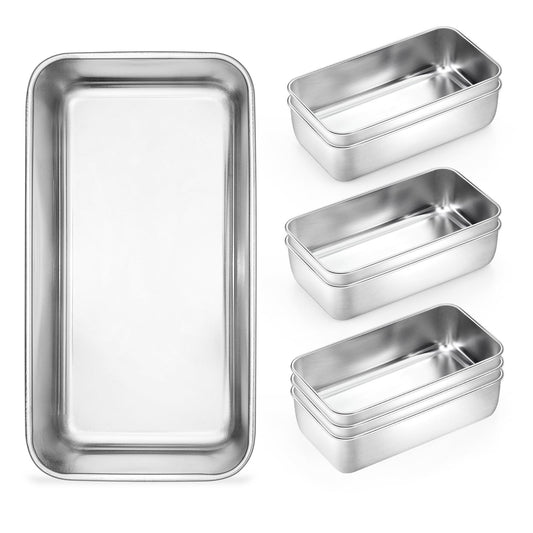 Onader Bread Loaf Pans Set of 8, 9 x 5 Inch Stainless Steel Deep Meatloaf Pan for Baking
