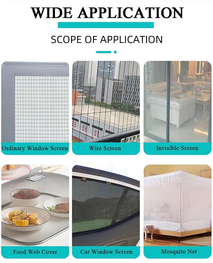 Upgraded Window Screen Repair Tape 2in*16.4FT(196.8in) Ventilated Screen Repair Patch Strong Adhesive Screen Repair Kit Removable Seam Glue Mesh Repair Fiberglass Screen Tape(Grey)