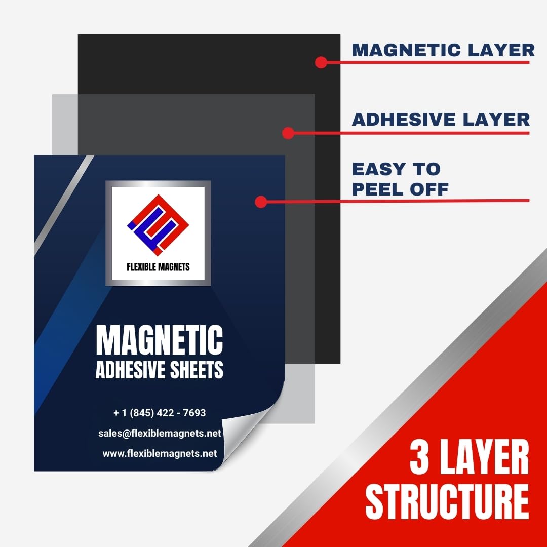 Magnet Valley 25 Magnetic Sheets of 8" x 10" Adhesive 20 mil Magnet