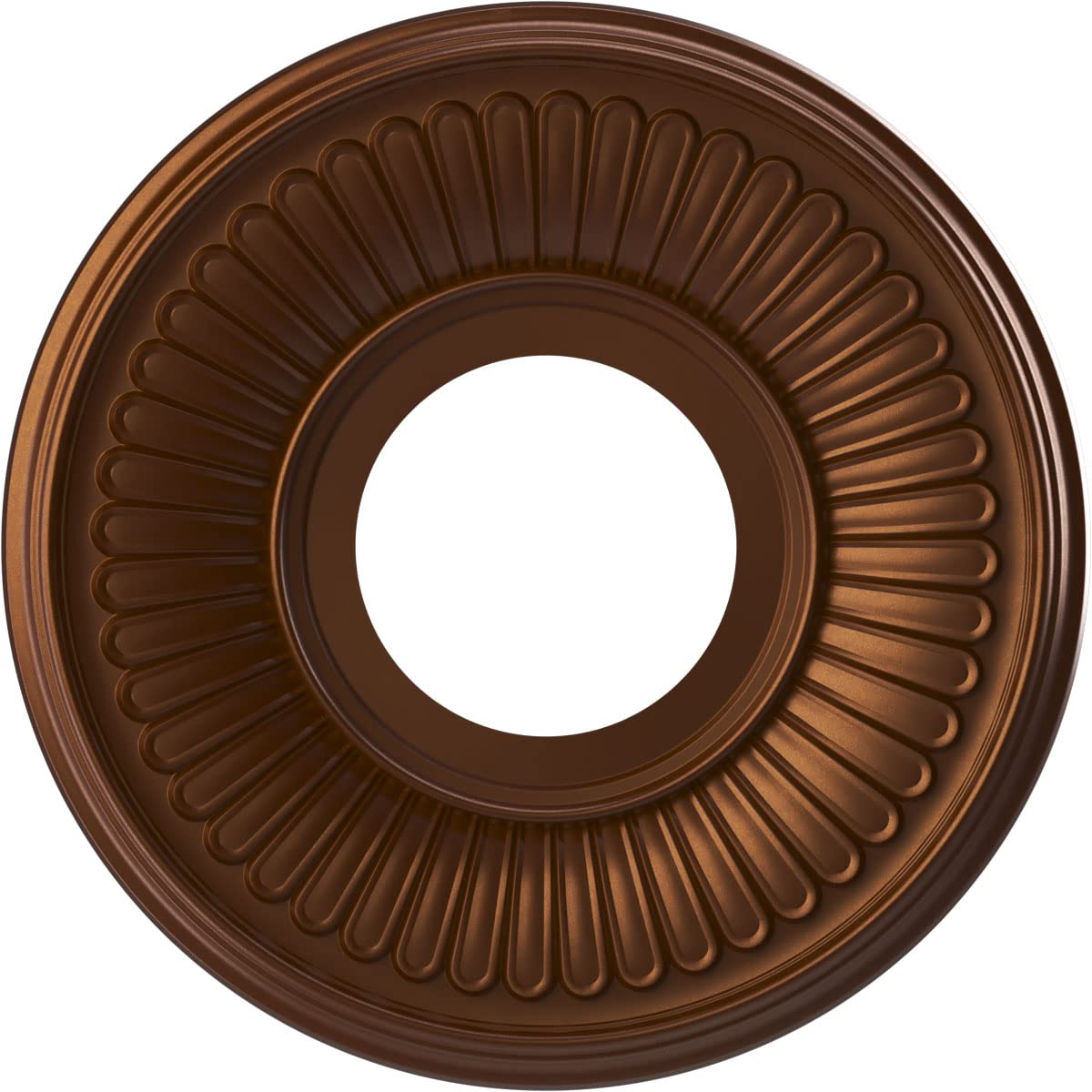 Ekena Millwork Cmp10Becdc Berkshire Thermoformed Pvc Ceiling Medallion (Fits Canopies Up To 4 1/2), 10Od X 3 1/2Id X 3/4P, Metal
