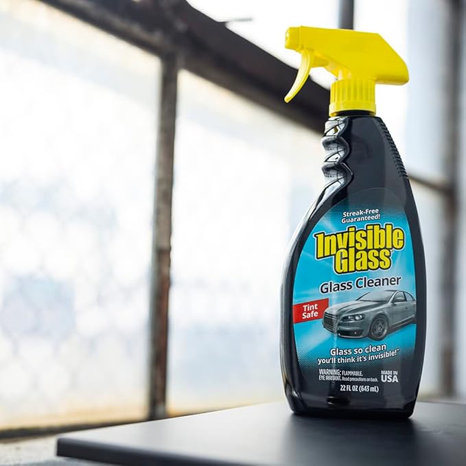 Invisible Glass 92164-4PK Premium Glass and Window Cleaner for Auto and Home Cleans Glass, Windows, Windshields, and More, Streak-Free, Ammonia-Free, Tint-Safe – 22 fl oz (Pack of 4)