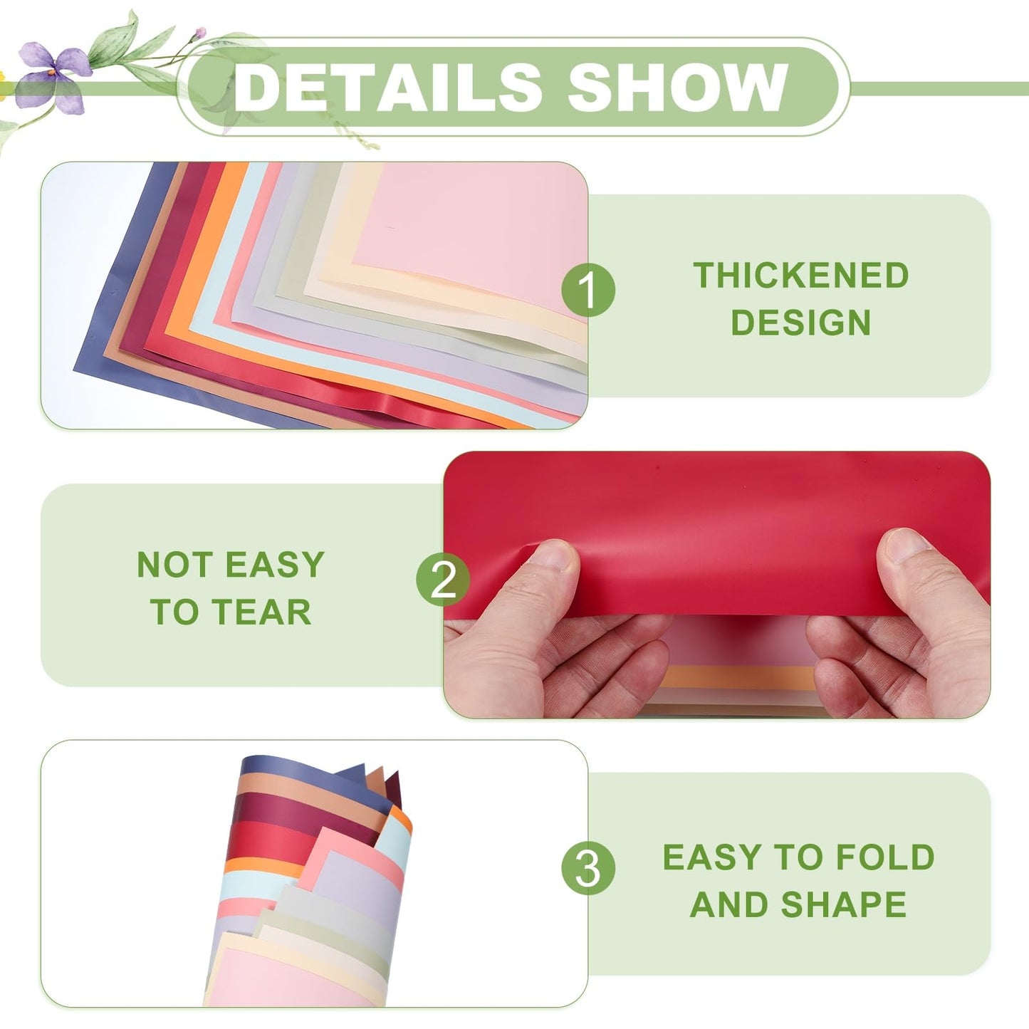 uxcell 20 Sheets Flower Wrapping Paper, 21.5" x 21.5" Waterproof Floral Bouquet Wrapping Papers Florist Supplies for Wedding Party Gift Packaging DIY Crafts, Red