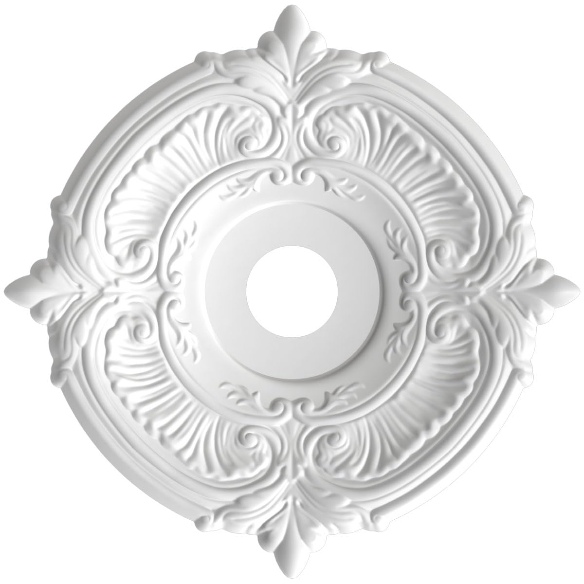 19Od X 3 1/2Id X 1P Attica Thermoformed Pvc Ceiling Medallion (Fits Canopies Up To 6 3/4), Metallic Copper