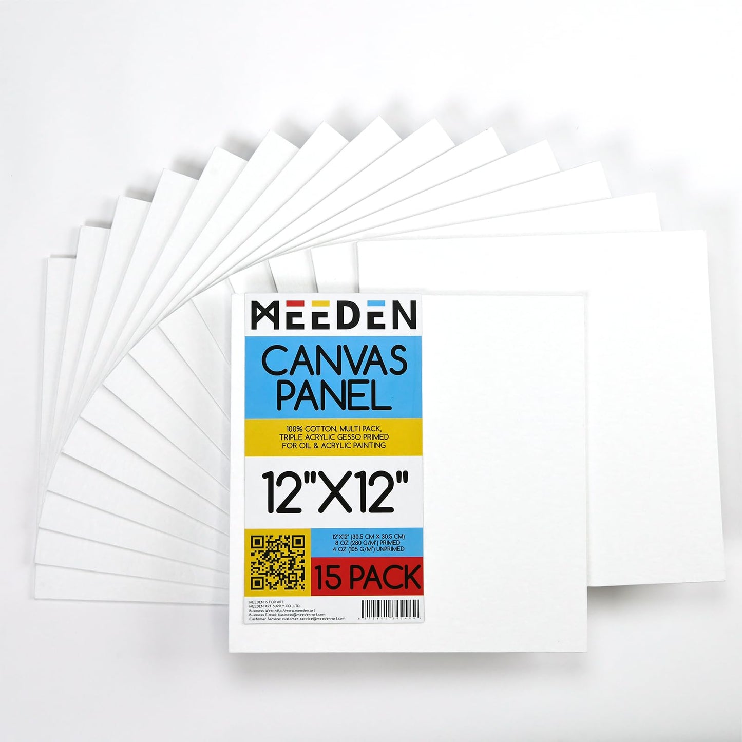 MEEDEN 24-Pack 100% Cotton Canvas Boards for Painting - 8x10'' Blank Canvas Panels for Oil & Acrylic Painting, Ready to Paint Art Supplies for Professional Artists, Students